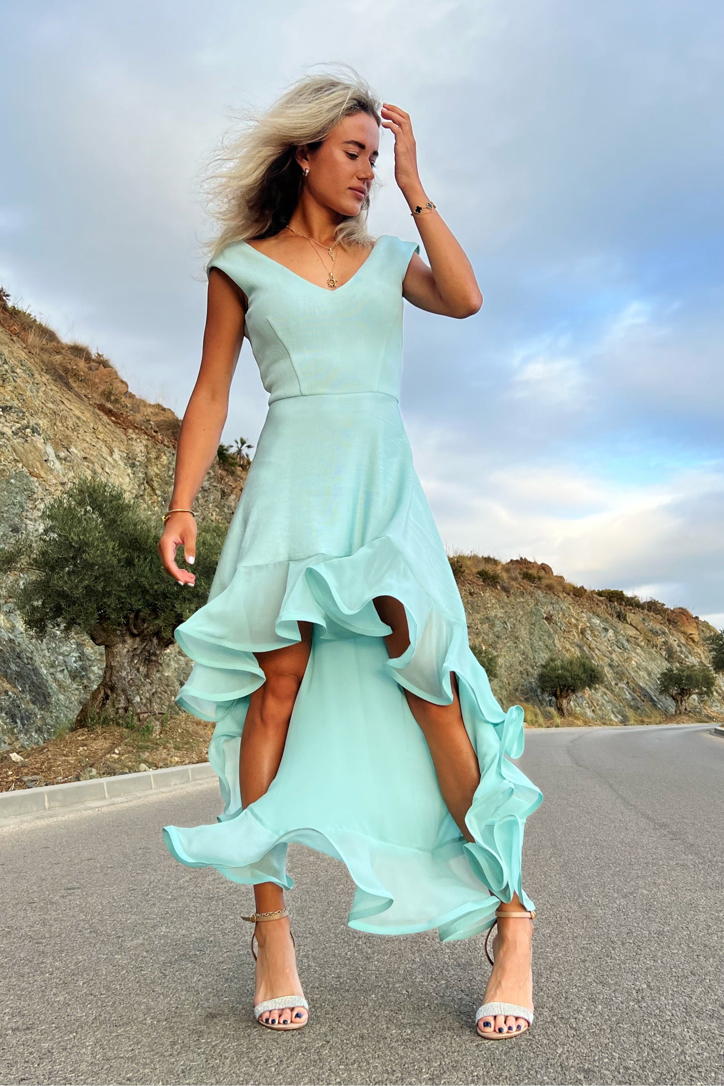 Dress aqua blue